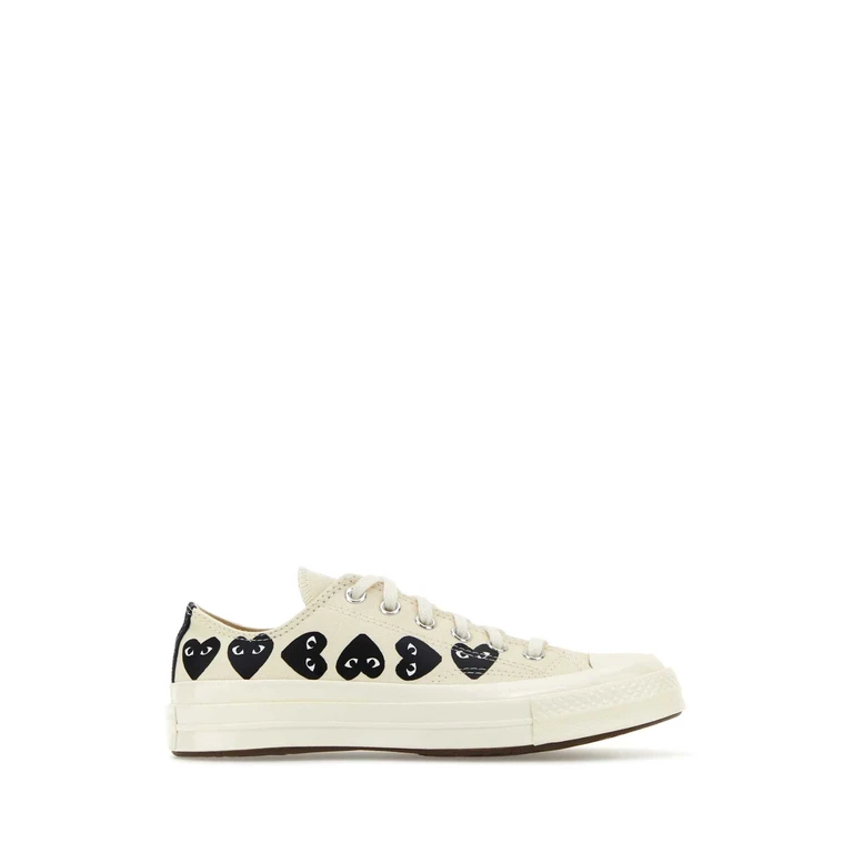 Comme Des Garcons Play Black Canvas Comme Des Garã§ons X Converse Sneakers - Women