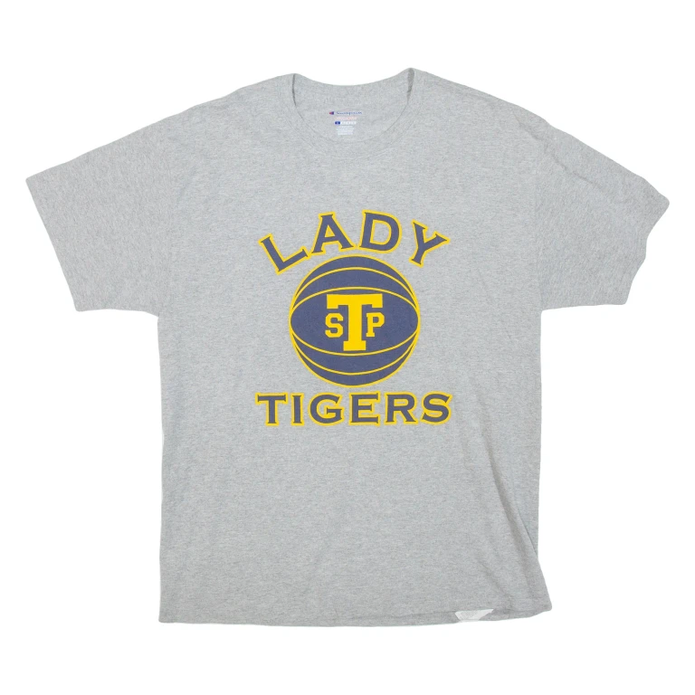 CHAMPION Lady Tigers Mens T-Shirt Grey L
