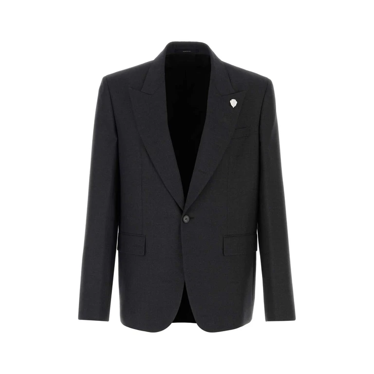 Gucci Graphite Wool Blazer Charcoal Giacche E Gilet - Men