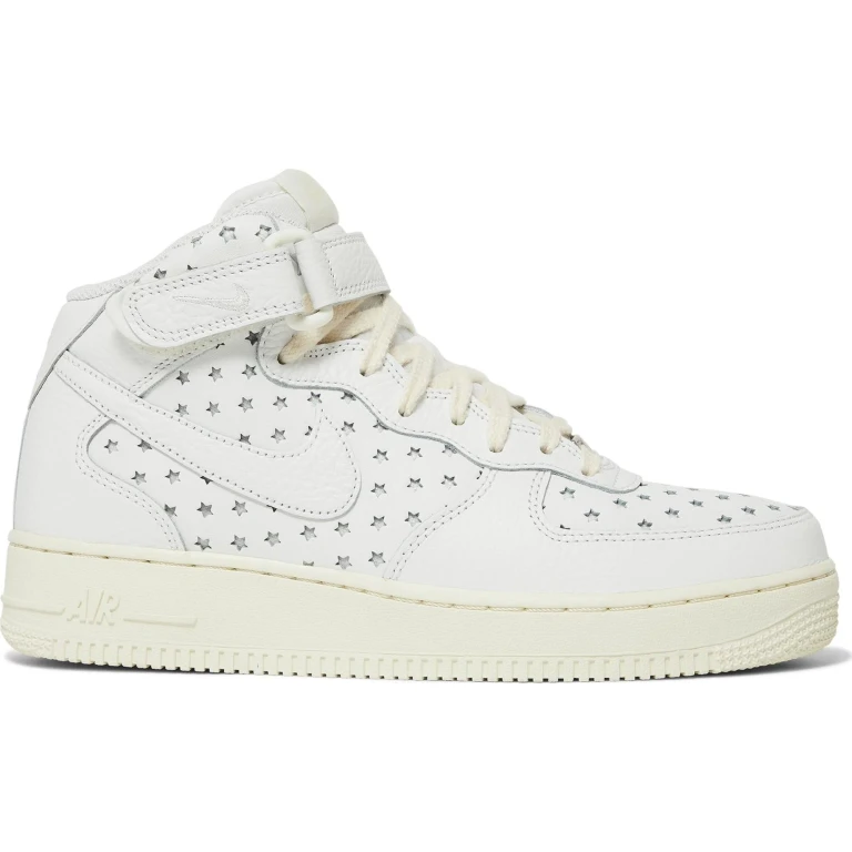 Women's Air Force 1 Mid 'Cut Out Stars Summit White' Sneakers