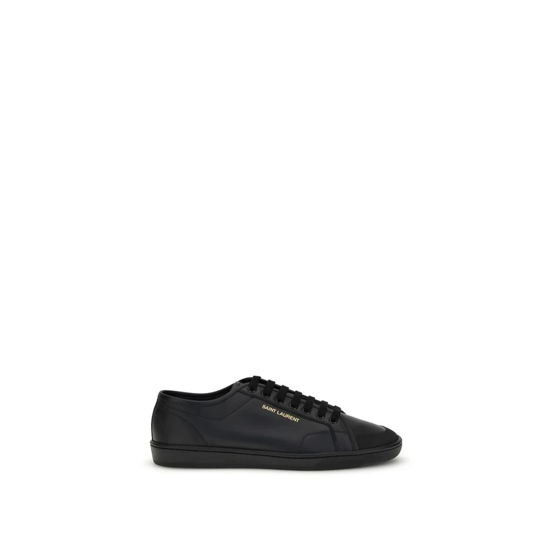 Saint Laurent Black Calf Leather Bos Taurus Sneakers - Men