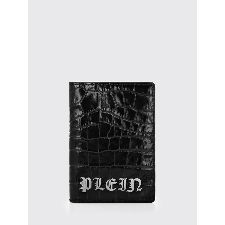 Bifold Calfskin Leather Wallet with Metal Logo (FADAMVG0517PLE010N02)