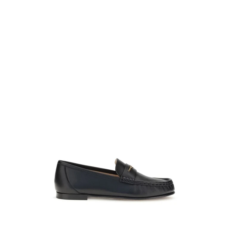 Chloé Black Calf Leather Bos Taurus Slip-On Loafers - Women