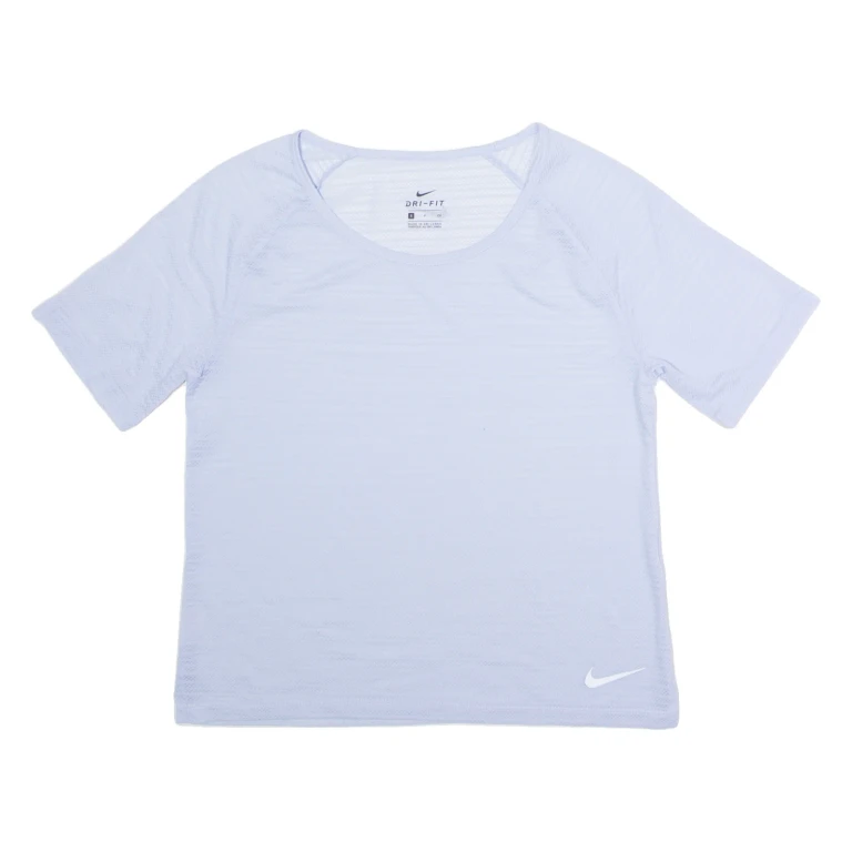 NIKE Womens T-Shirt Blue Crew Neck S