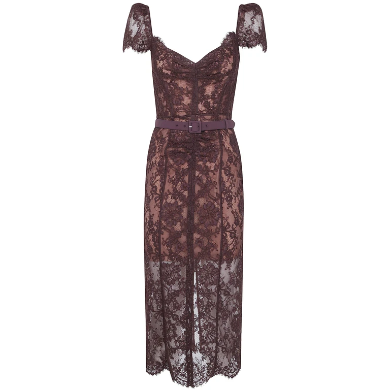 Dress Floral Lace Midi