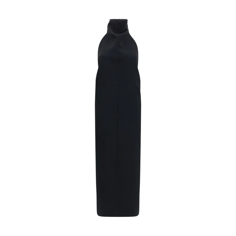 Black Polyester Cocktail Dress - Women