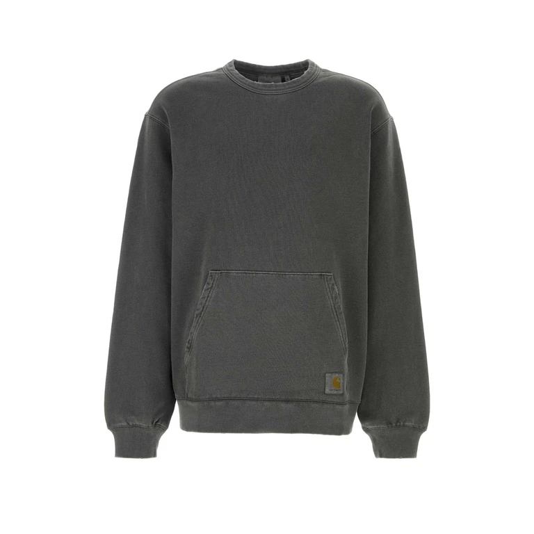 Carhartt Wip Dark Grey Cotton Torion Sweat Black Exterior: Felpe - Men
