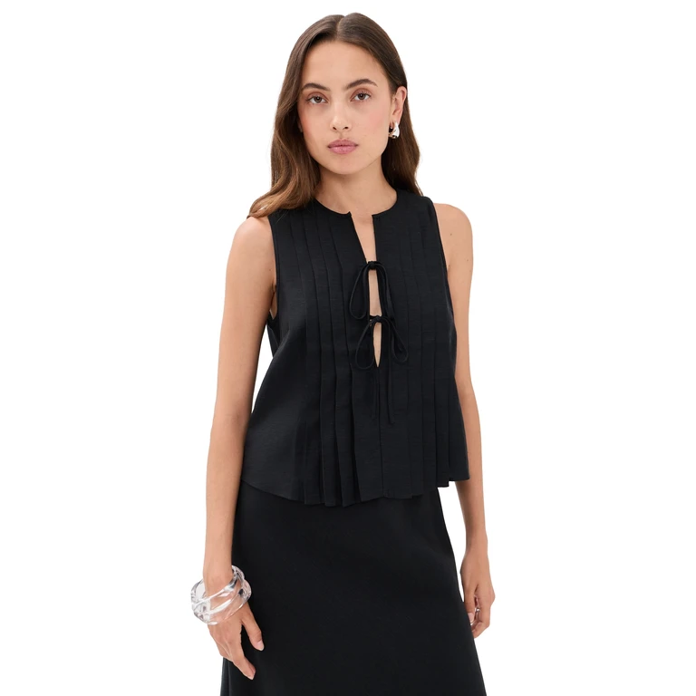 RAILS Aja Top Black Linen L