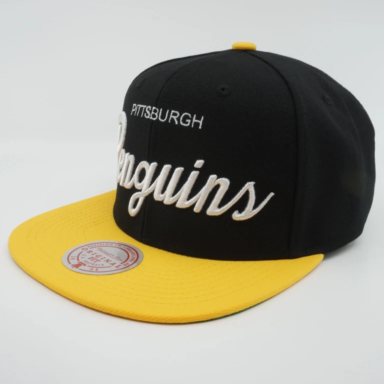 Men's NHL Vintage Script Snapback Penguins Snapback Caps