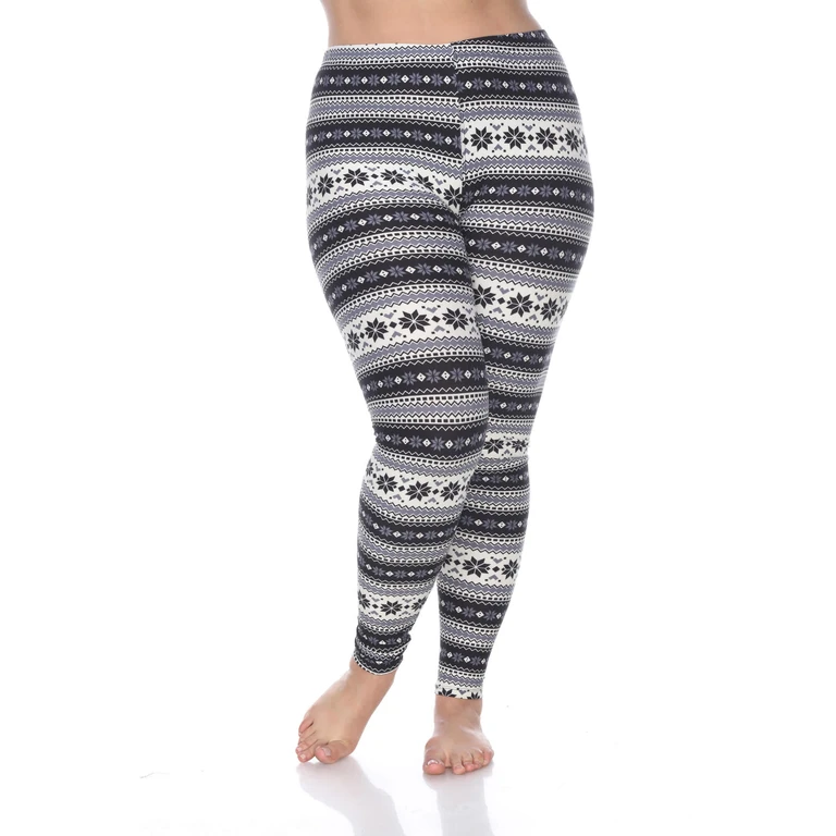Plus Size Printed Holiday Leggings