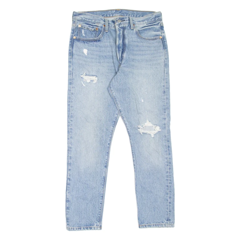 LEVI'S 501S Jeans Distressed Womens Blue Skinny Straight Stone Wash W30 L28