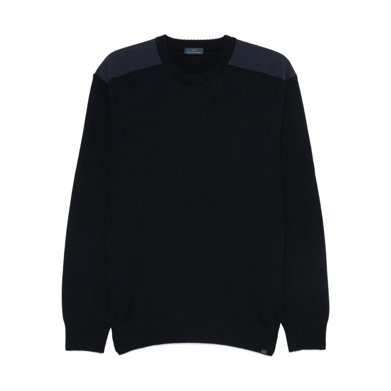 Wool Shoulder-patch Jumper