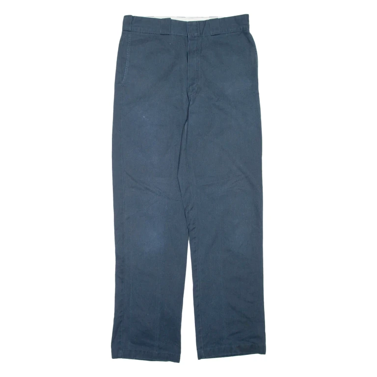 DICKIES Mens Trousers Blue Regular Straight W32 L31