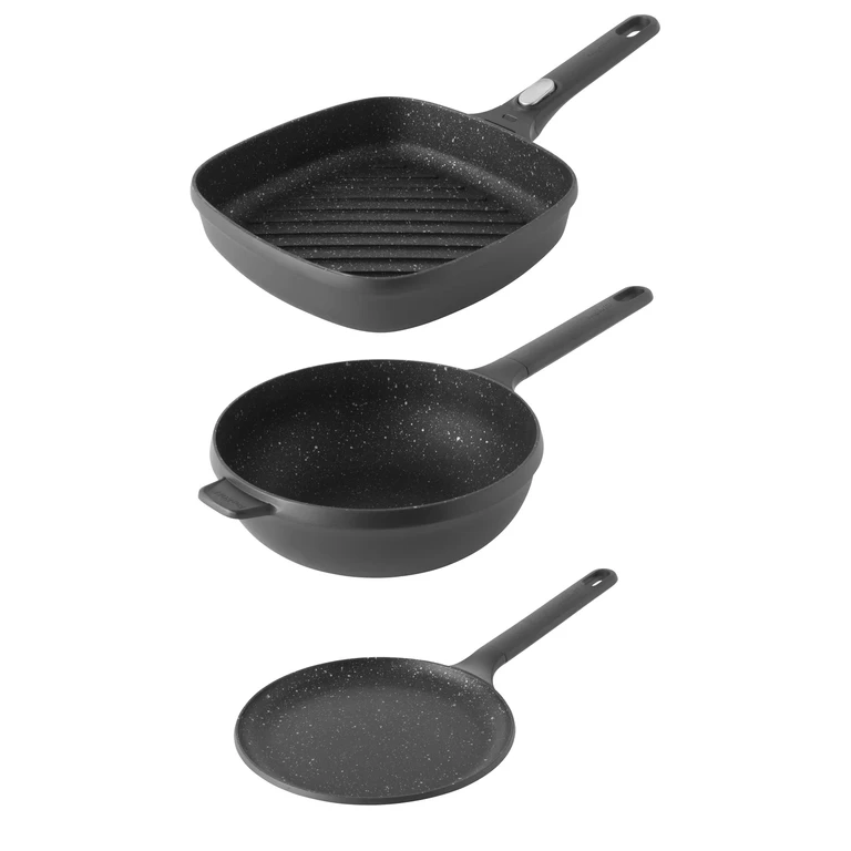 GEM 3Pc Nonstick Cast Aluminum Specialty Cookware Set