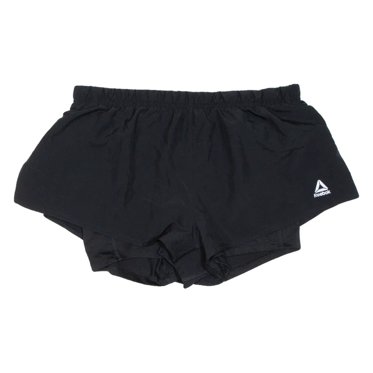 REEBOK Womens Sports Shorts Black Relaxed S W30