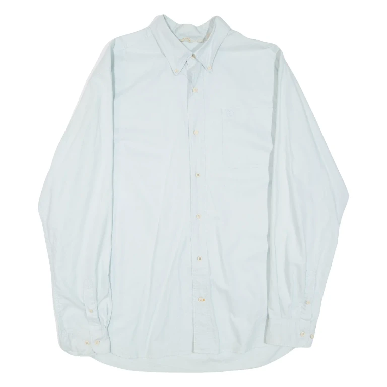 TIMBERLAND Mens Plain Shirt Blue Long Sleeve XL