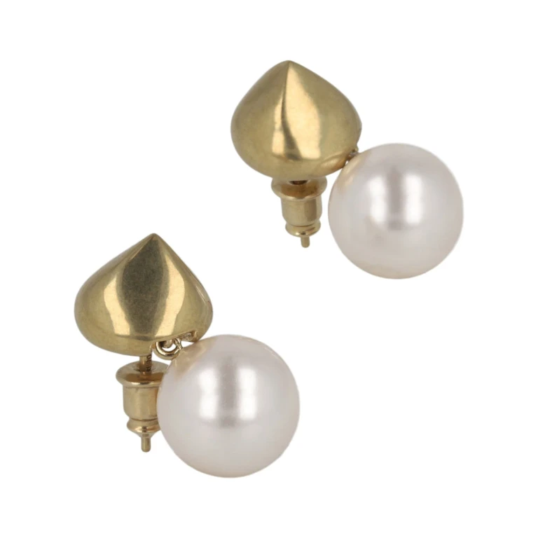 Sculptural Faux Pearl Earrings