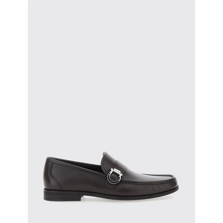 Smooth Calf Leather Gancini Loafers with Rubber Sole (0279637742520774252)