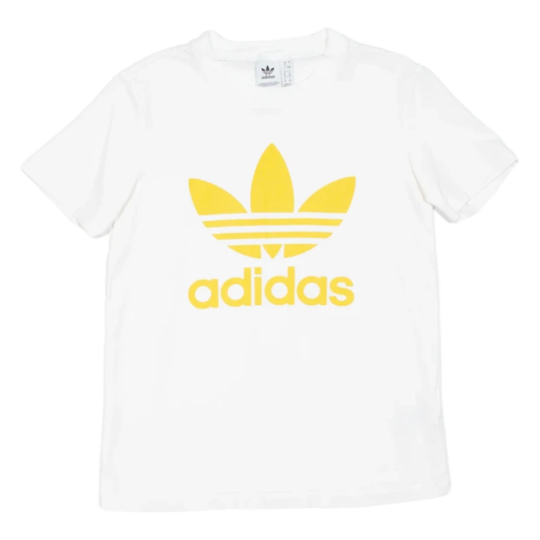ADIDAS Womens T-Shirt Yellow UK 8