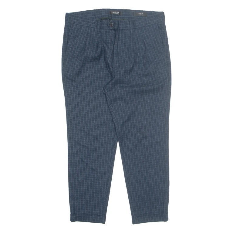 GUESS CHINO Mens Trousers Blue Regular Tapered W34 L25