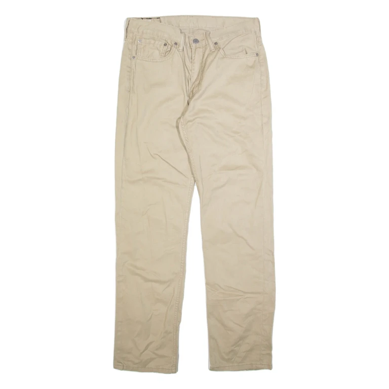 LEVI'S 514 Mens Trousers Beige Slim Straight W31 L32