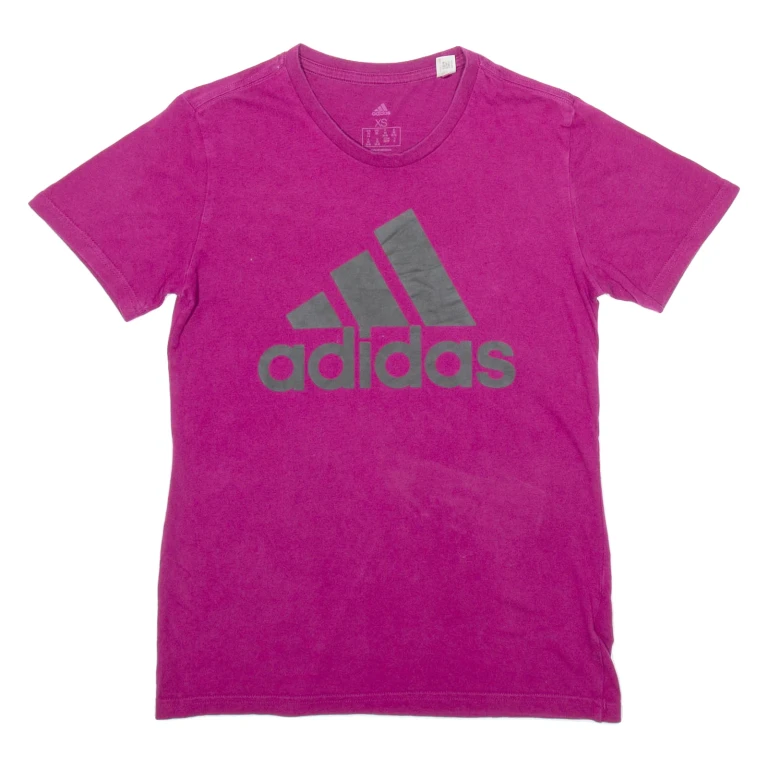 ADIDAS Womens T-Shirt Purple XS