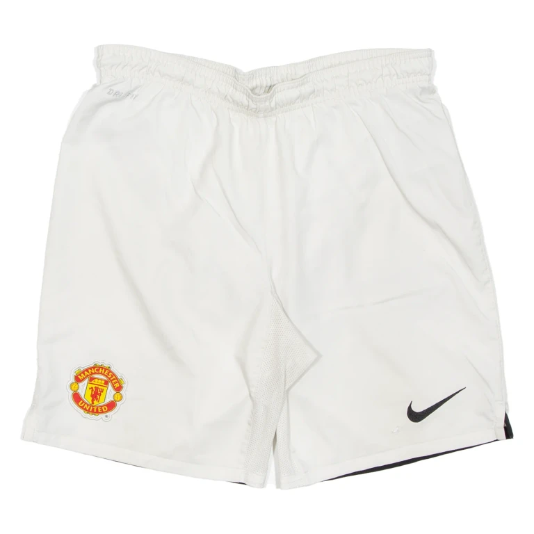 NIKE Manchester United Mens Sports Shorts White L W31