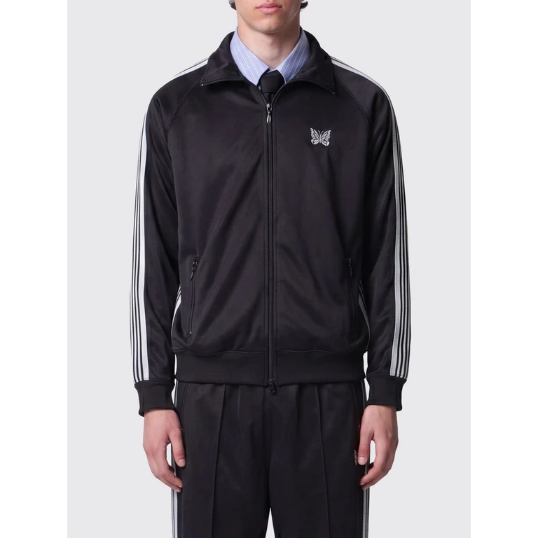 Striped High-Neck Track Jacket with Embroidered Logo (SX404CH)