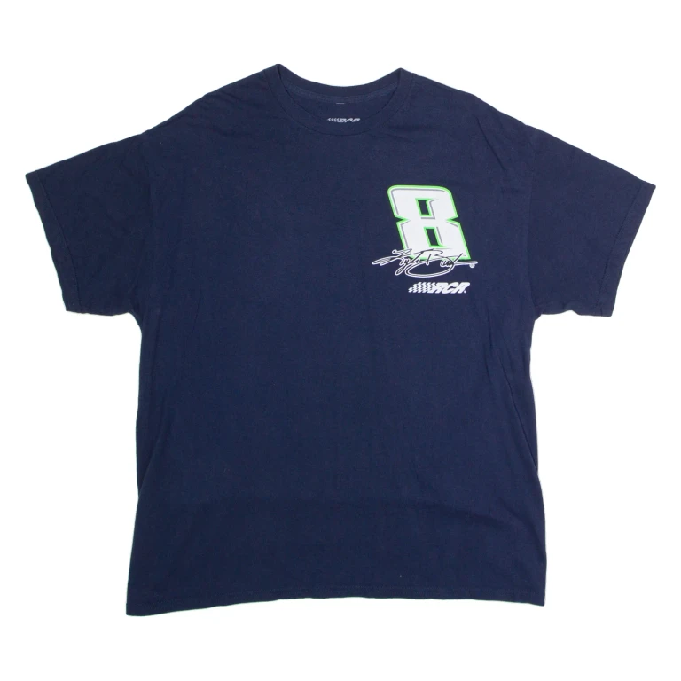 RICHARD CHILDRESS RACING Kyle Busch #8 Mens T-Shirt Blue USA Crew Neck XL