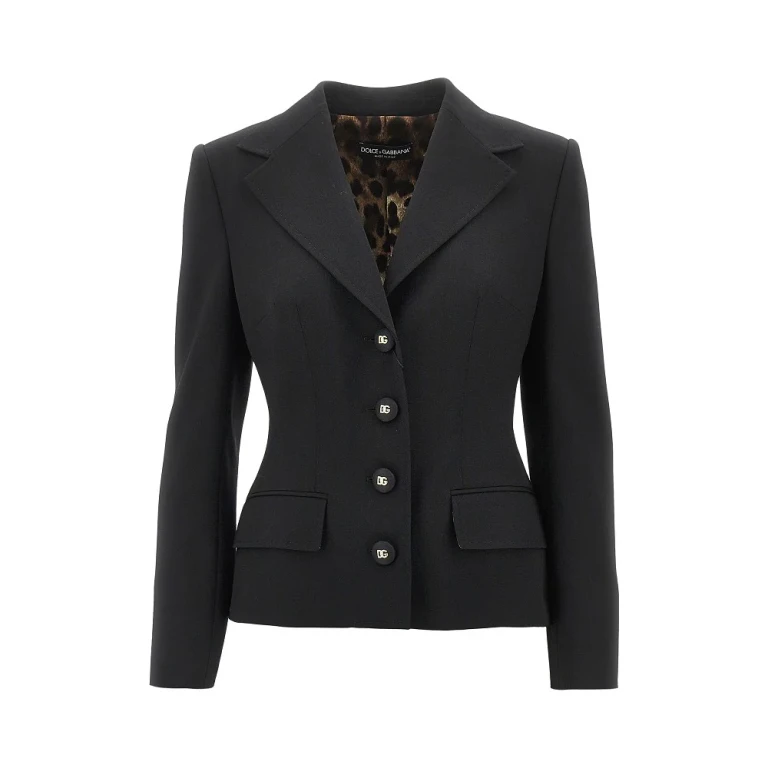 DOLCE & GABBANA Slim Fit gabardine single-breasted jacket Woman 42