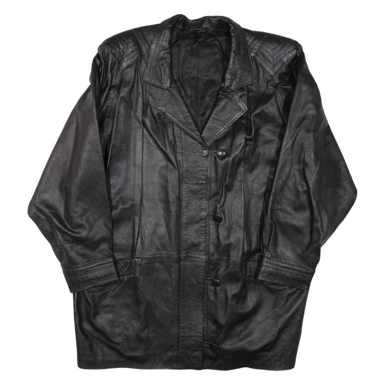 Womens Jacket Black Leather 2XL