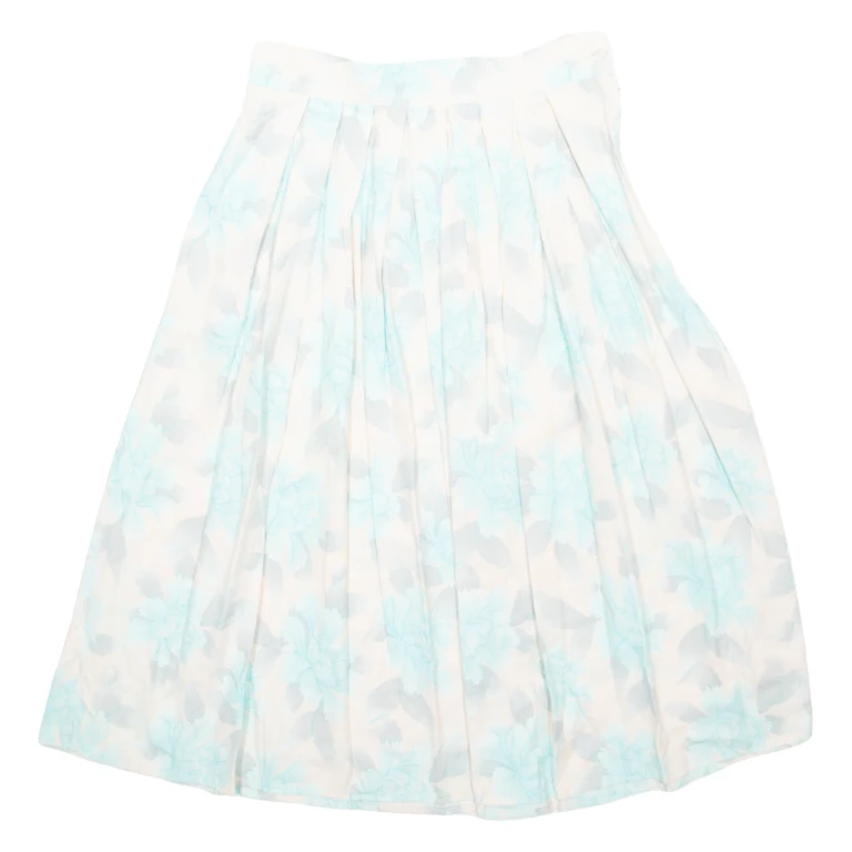 EXCLUSIVE STYLE Womens A-Line Skirt Blue Midi Floral M