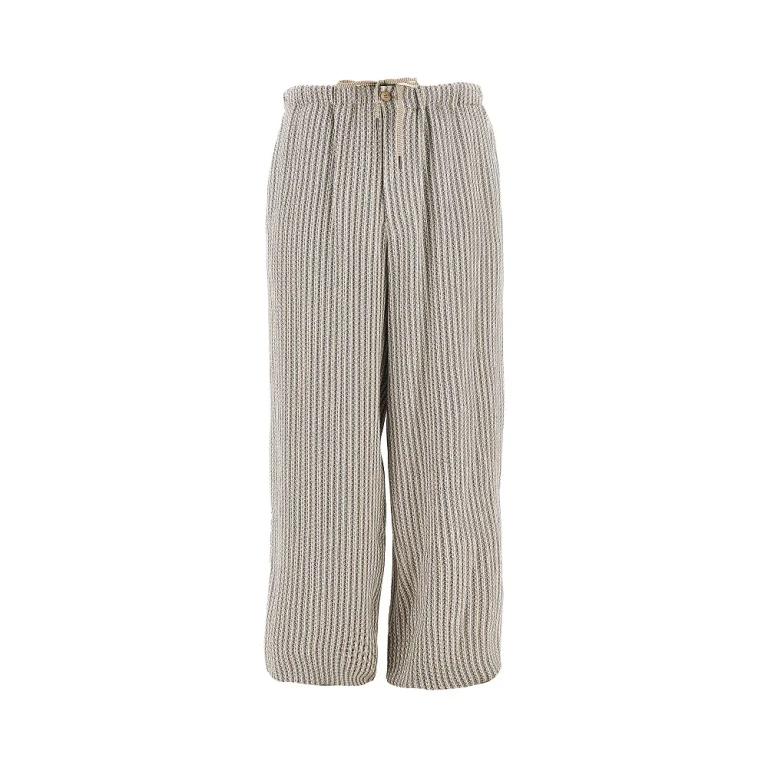 EMPORIO ARMANI Jacquard viscose loose pants Man 48