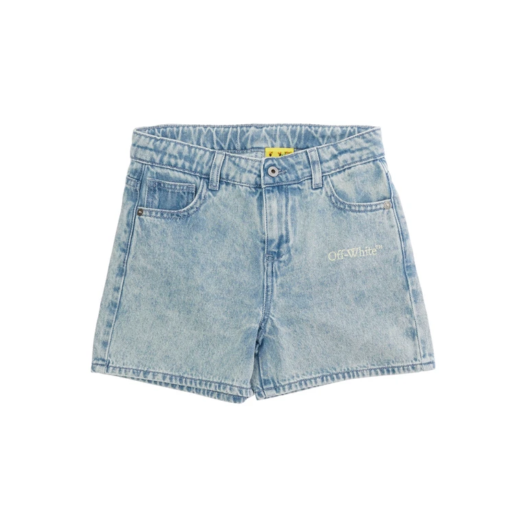 Off-White Kids Boy's Five-Pocket Style Cotton Denim Shorts (44GYC004S26D001452)