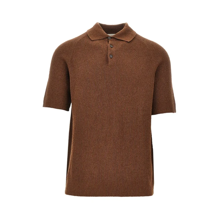 Bouclé knit polo shirt Man 48