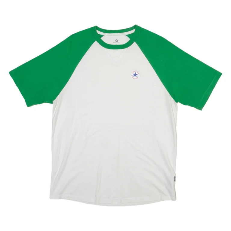 CONVERSE Mens T-Shirt White Crew Neck S