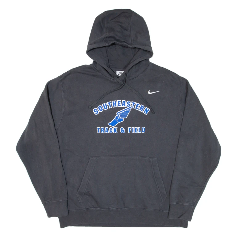 NIKE Track & Field Mens Grey Hoodie USA XL