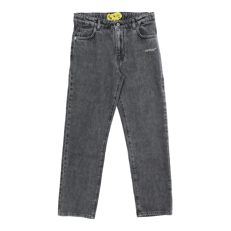 Off-White Kids Boy's Straight Jeans in Stretch Denim with Back Arrow Logo (44BYA005S26D001031)