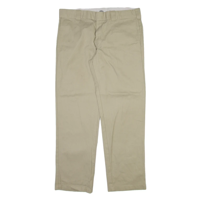 DICKIES Mens Trousers Beige Slim Straight W36 L31