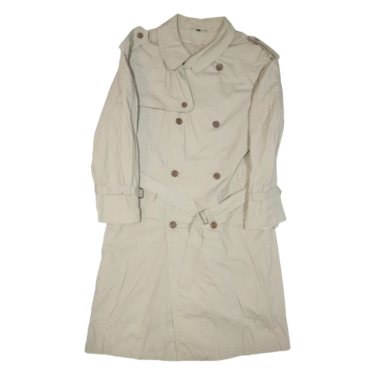 Belted Womens Trench Jacket Beige 2XL