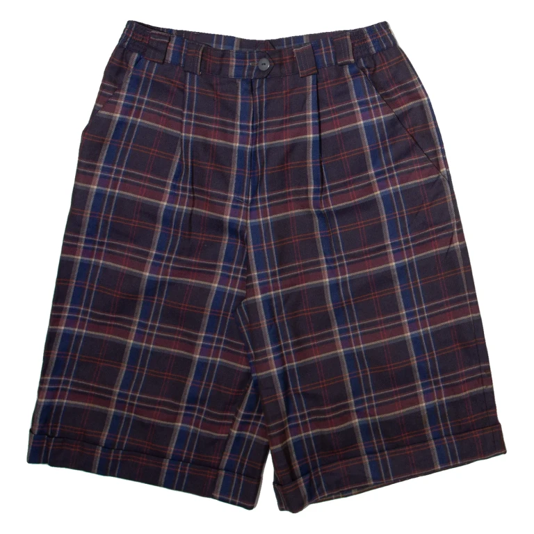 RUBY Womens Casual Shorts Red Check M W30
