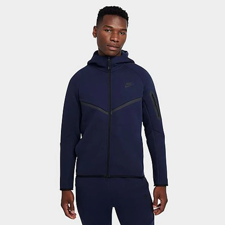 Nike Men's Tech Fleece Windrunner Full-Zip Hoodie in Obsidian/Black Size: XS