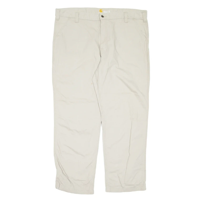 CARHARTT Mens Trousers Beige Regular Tapered W42 L30