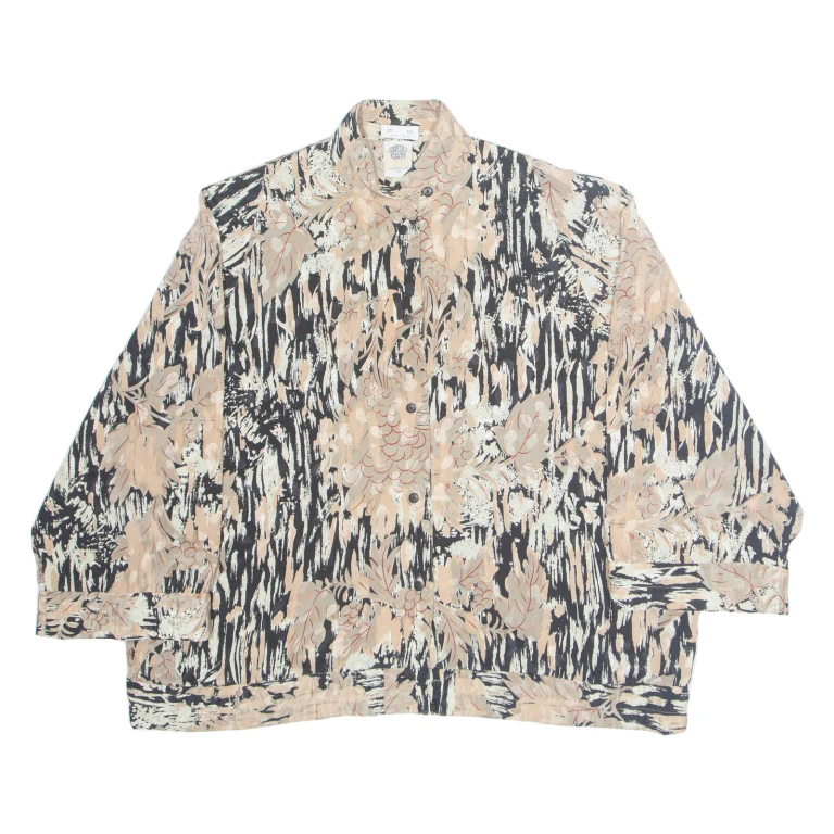 GOLDEN GATE Womens Printed Blouse Beige Floral L