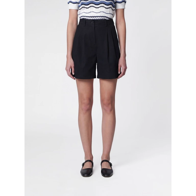 Cotton-Blend Short Shorts with Belt Loops and American Pockets (UDPA6B244N2)