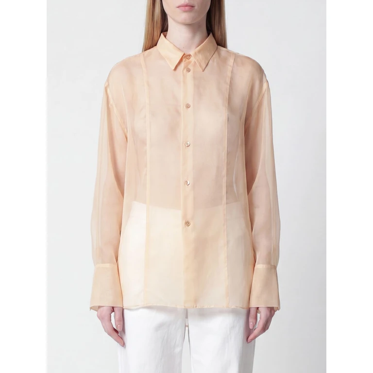Pure Silk Shirt with French Collar and Long Sleeves (021401150016)