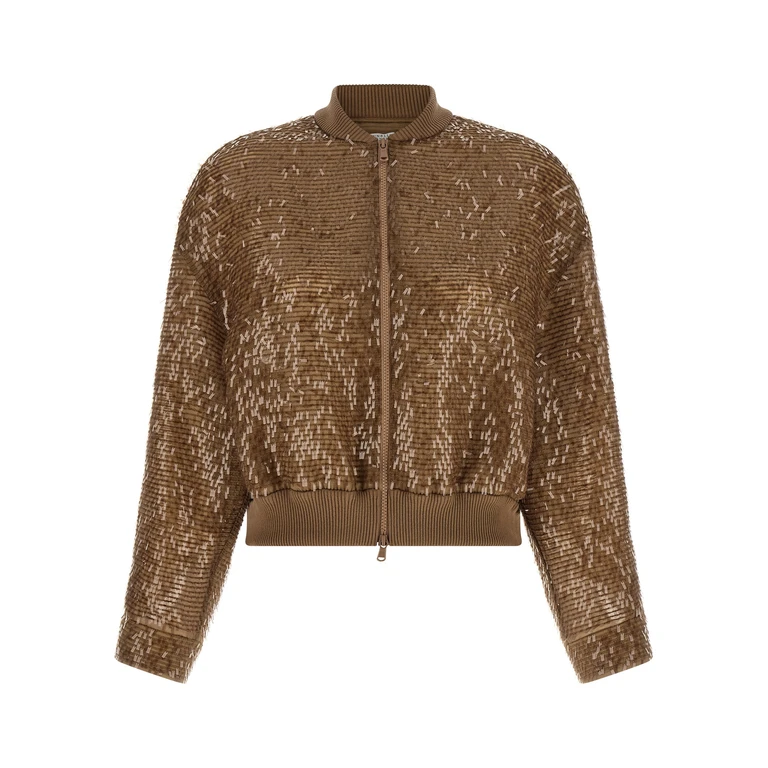 Brunello Cucinelli Brown Silk Cardigan Clothing - Women
