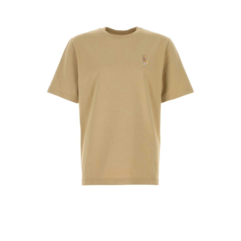 Maison Kitsune Beige Cotton T-Shirt Roastedalmond Organic - Men