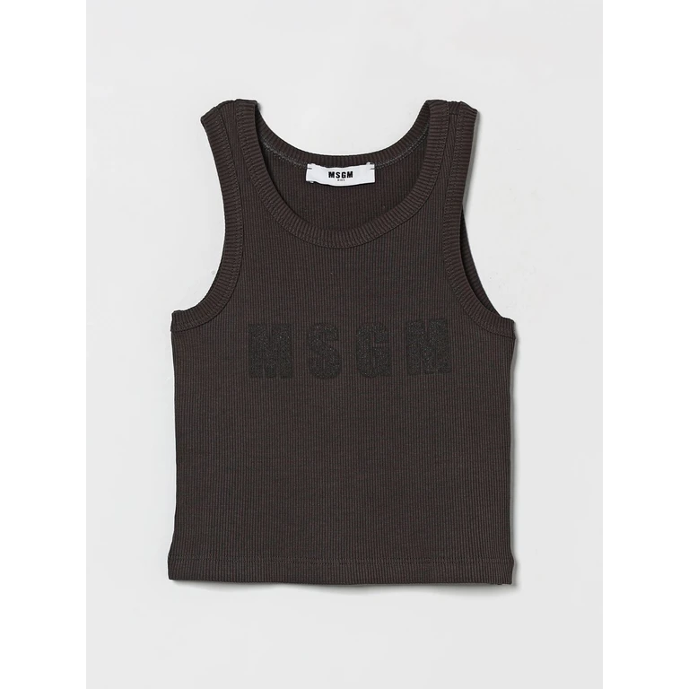 MSGM Kids Stretch Cotton Tank Top (S6MSJGTA159103)