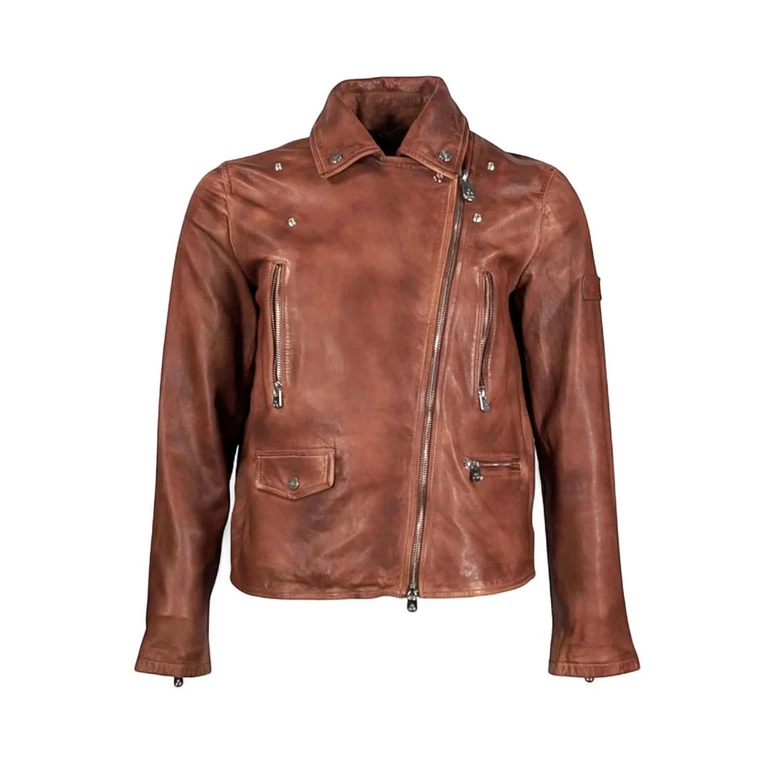 Blouson En Cuir - Marron (PED556199011855477)